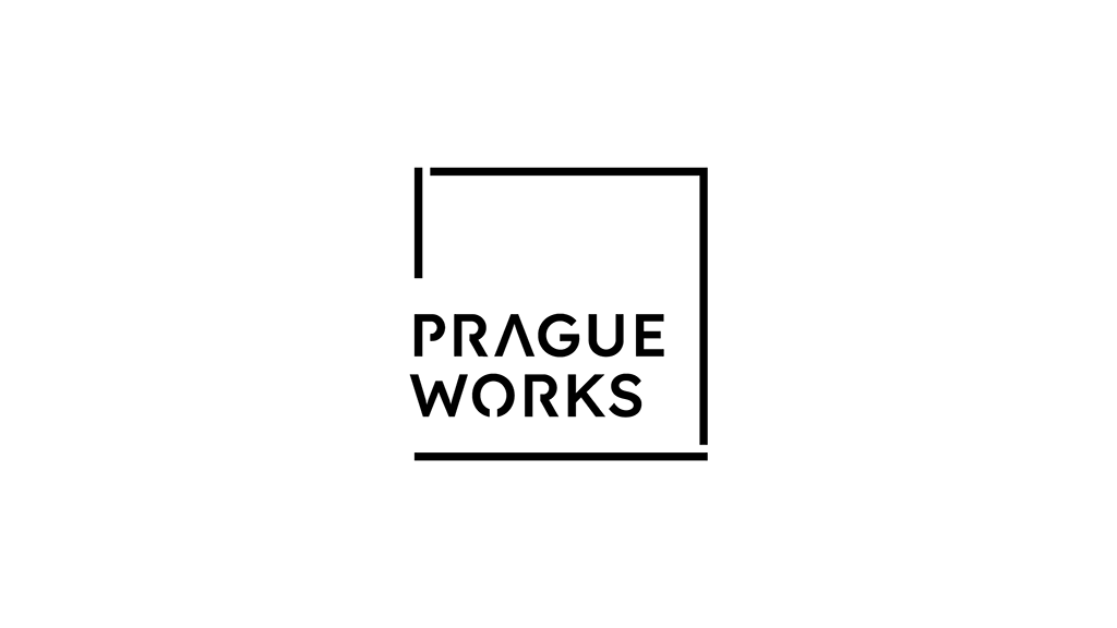 Prague works logo černobílé